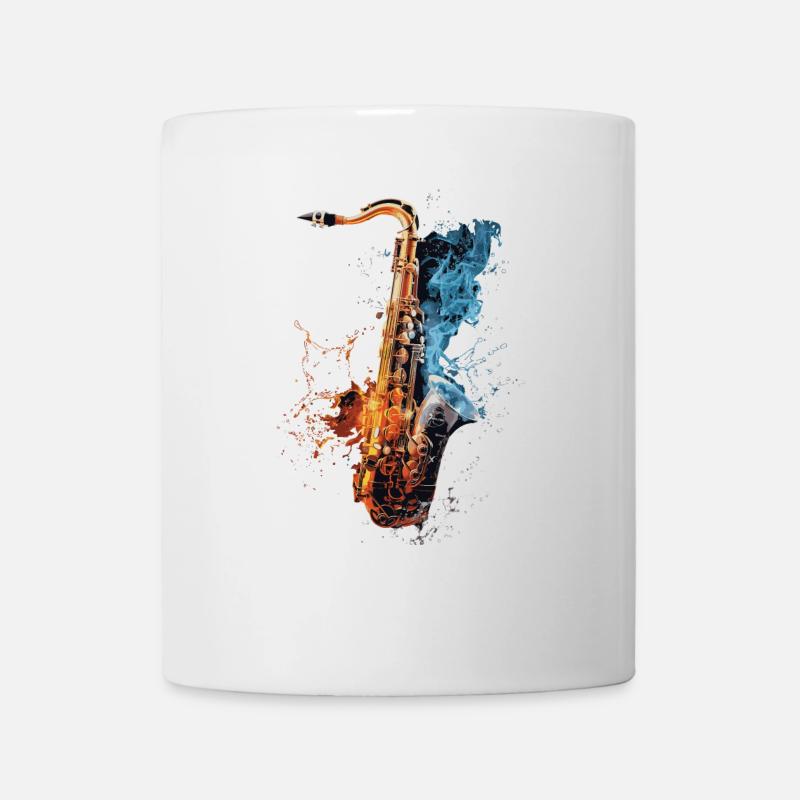 Saxophon - Tasse - Weiß