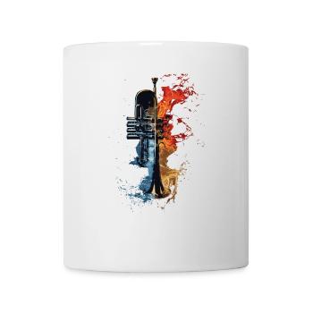Trompete - Tasse - Weiß - Vorne