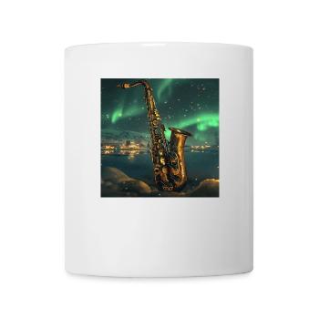Saxophon - Tasse - Weiß - Vorne