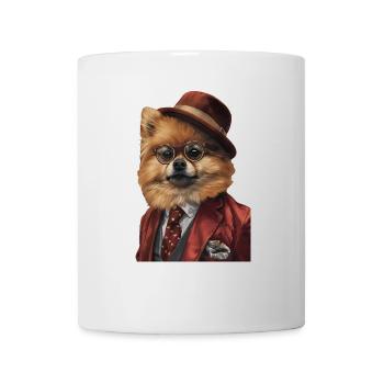 Zwergspitz - Tasse - Weiß - Vorne