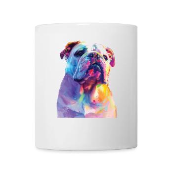 Englische Bulldogge - Tasse - Weiß - Vorne