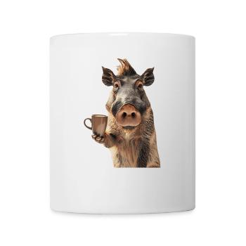 Warzenschwein Kaffee - Tasse - Weiß - Vorne