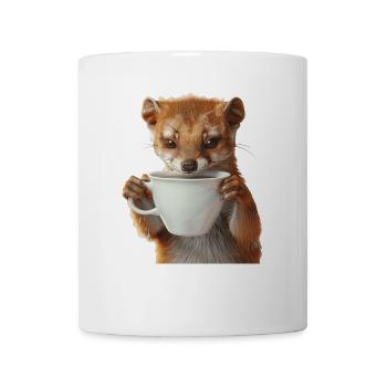 Hermelin Kaffee - Tasse - Weiß - Vorne