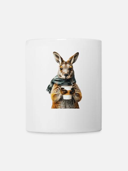 Wallaby Kaffee - Tasse - Weiß