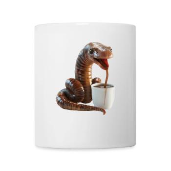 Wurm Kaffee - Tasse - Weiß - Vorne