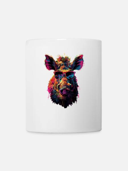 Warzenschwein - Tasse - Weiß