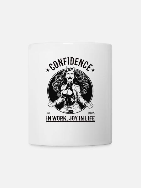 Selbstbewusstsein – Vertrauen & Freude - Tasse - Weiß