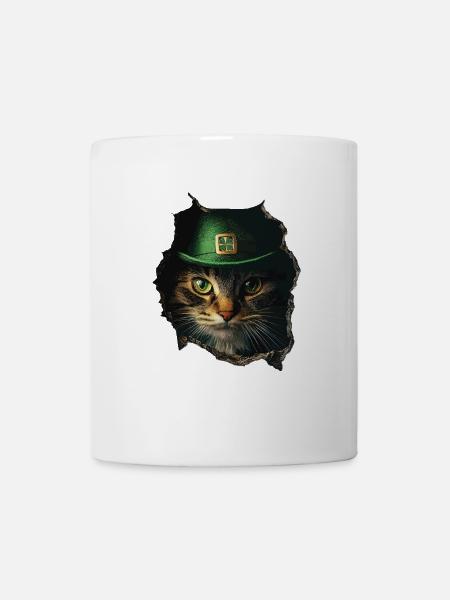 St. Patrick Katze - Tasse - Weiß