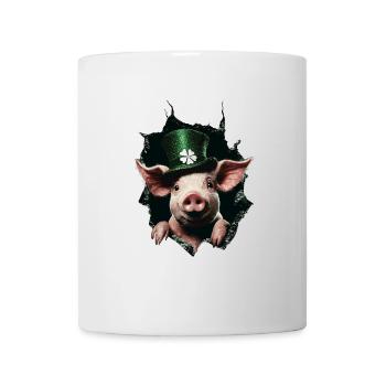 St. Patrick's Day Schwein - Tasse - Weiß - Vorne