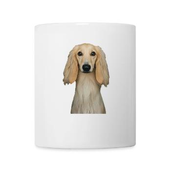 Afghanischer Windhund - Tasse - Weiß - Vorne