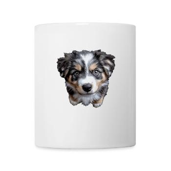 Australischer Schäferhund - Tasse - Weiß - Vorne