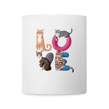 Liebe Katze - Tasse - Weiß - Vorne