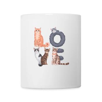 Liebe Katze - Tasse - Weiß - Vorne