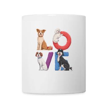 Liebe Hunde - Tasse - Weiß - Vorne