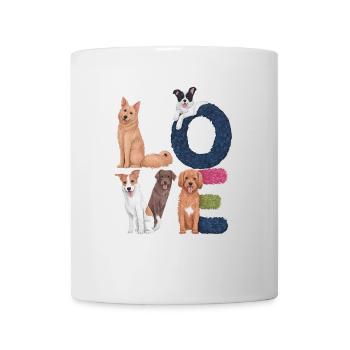 Liebe Hunde - Tasse - Weiß - Vorne