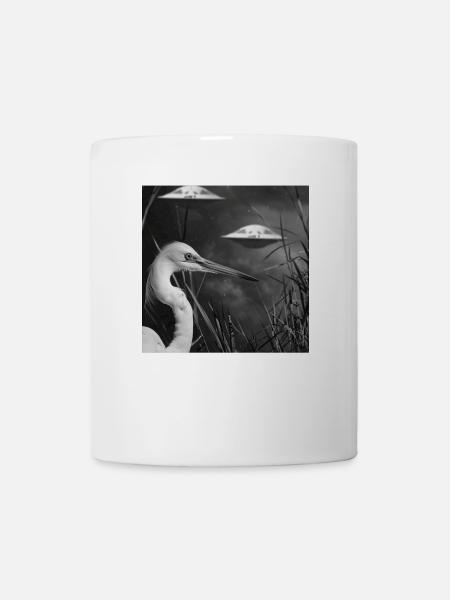 Reiher Vogel - Tasse - Weiß