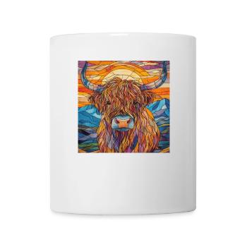 Hochlandrind - Tasse - Weiß - Vorne