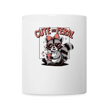 Raton laveur effronté – Mignon, mais sauvage ! - Mug blanc - blanc - Devant