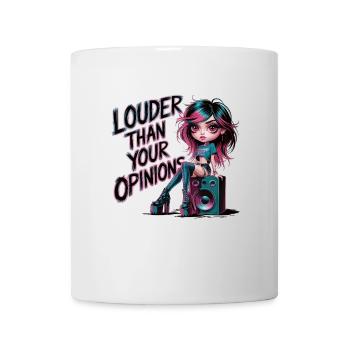 Volume instead of discussions - bass over bullshit - Mug - white - Front