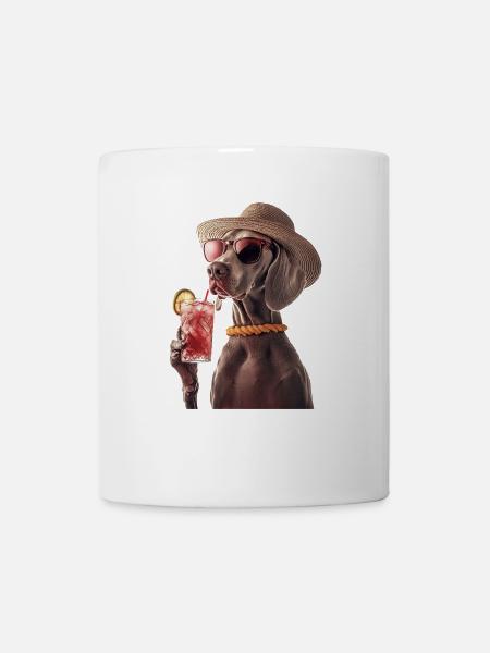 Weimaraner - Tasse - Weiß