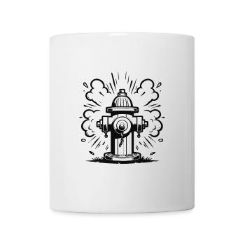 Borne d’incendie rétro - Conception classique de la bouche d’incendie - Mug blanc - blanc - Devant