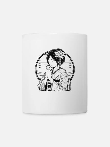 Japanese woman, mysterious beauty - Japan Design - Mug - white
