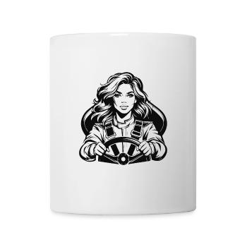 Coole Rennfahrerin – Geschwindigkeit und Stil - Tasse - Weiß - Vorne
