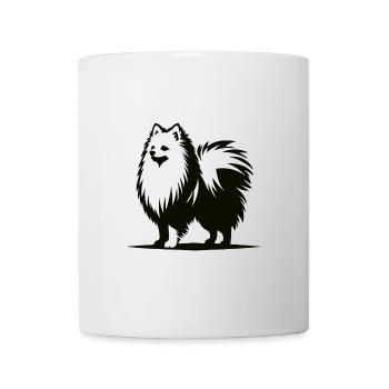 Spitz – Fluffy & Loyal, grand design pour chien - Mug blanc - blanc - Devant