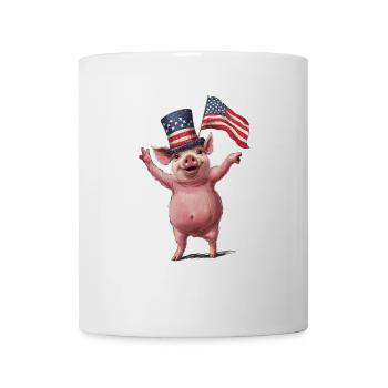 Schwein - Tasse - Weiß - Vorne