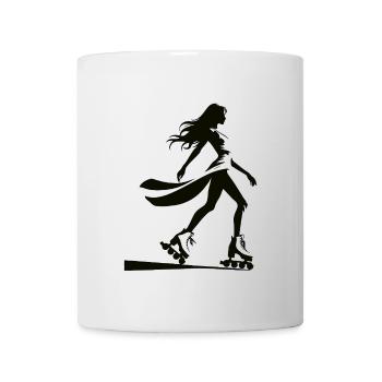 Elegant Inline Skater Silhouette – Inline Skate - Mug - white - Front