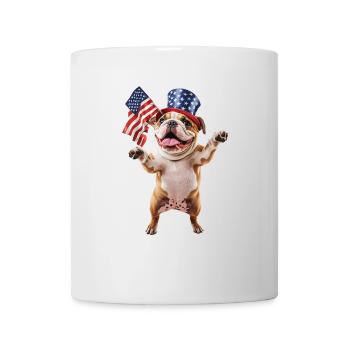 Englische Bulldogge - Tasse - Weiß - Vorne