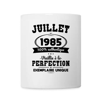 Anniversaire 40 ans - Juillet 1985 Perfection - Mug blanc - blanc - Devant