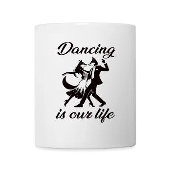 La danse, c’est notre vie - Füchse Tanzpaar Design - Mug blanc - blanc - Devant