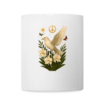Weiße Taube - Tasse - Weiß - Vorne