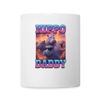 Nilpferd-Papa - Tasse - Weiß - Vorne