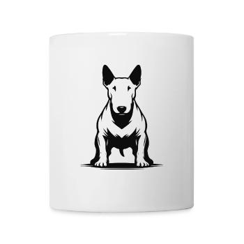 Bull terrier – tête de personnage dans un design cool - Mug blanc - blanc - Devant
