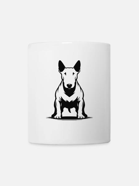 Bull terrier – tête de personnage dans un design cool - Mug blanc - blanc