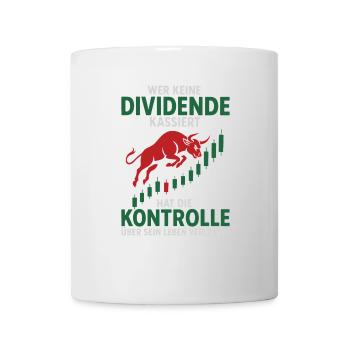 Aktien Rente Dividende Börse - Tasse - Weiß - Vorne