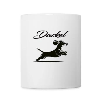 Lustiger Dackel – Der lange Hund mit viel Humor - Tasse - Weiß - Vorne