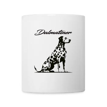 Dalmatien noble – Charme élégant à pois - Mug blanc - blanc - Devant