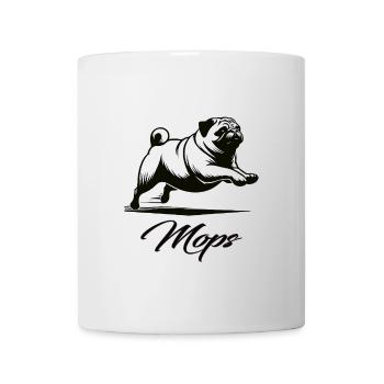 Süßer Mops – Charmanter Begleiter mit Herz - Tasse - Weiß - Vorne