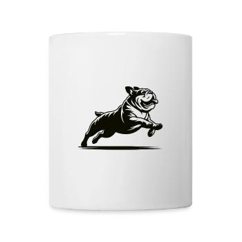 Lustiges Bulldoggen Design – Charmebolzen - Tasse - Weiß - Vorne