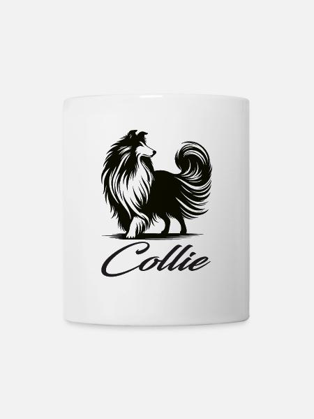 Design élégant pour le colley – L’élégance à quatre pattes - Mug blanc - blanc