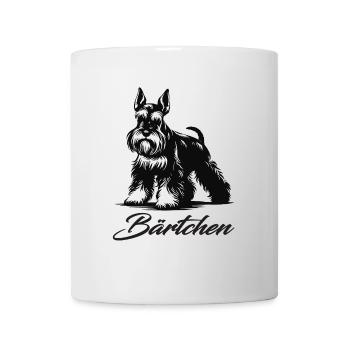 Conception du schnauzer nain – Petit, intelligent et courageux - Mug blanc - blanc - Devant