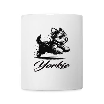 Drôle de design de Yorkshire Terrier - Petit mais puissant - Mug blanc - blanc - Devant