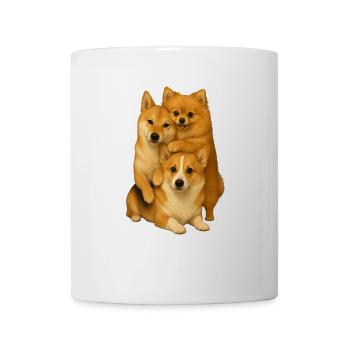 Corgi Shiba Poméranien - Mug blanc - blanc - Devant