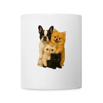 Bouledogue français Poméranien exotique à poil court - Mug blanc - blanc - Devant