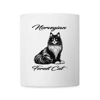 Norwegian Forest Cat, Wild, Strong and Beautiful - Mug - white - Front