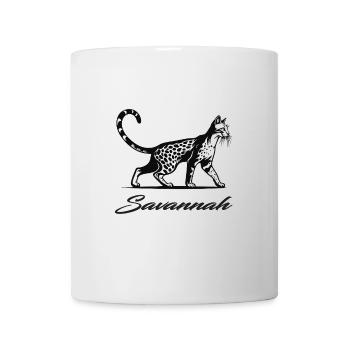 Savannah Katze Design – Wild und faszinierend - Tasse - Weiß - Vorne