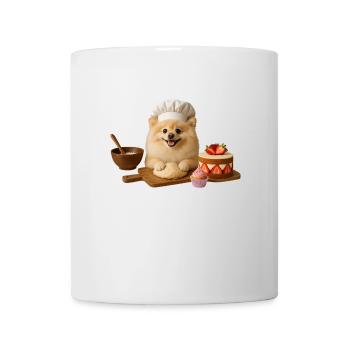 Pomeranian Baking Cake Cookies - Mug - white - Front